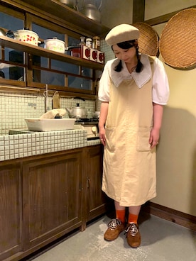 「アイテム（ジャンパースカート）」を使った、natsuさん（レディース・161cm）の夏コーディネート