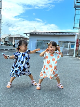 「アイテム（ワンピース/ドレス）」を使った、asahiさん（キッズ・100cm）の夏コーディネート