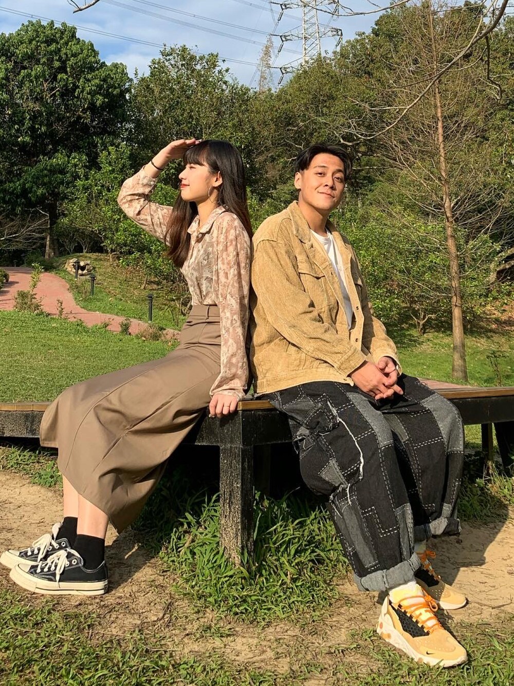 「ootd、Need How、春コーデ、春、夏コーデ、夏、converse、NIKE、outfit、今日のコーデ」｜「NEED HOWのアイテム（ジャケット/アウター、ベージュ系）」を使った、鄭騰紘さん（メンズ・172cm）の春コーディネートの1枚目の写真