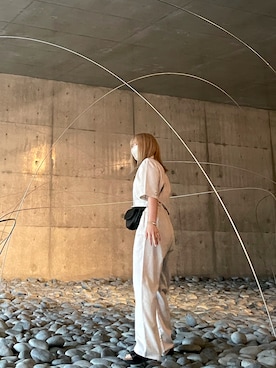 「LVEU.（ラブユ.）のアイテム（オールインワン・サロペット）」を使った、hinaさん（レディース・149cm）の夏コーディネート
