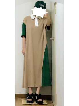 「YOSUKE（ヨースケ）の「YOSUKE/ヨースケ」超軽量厚底ビーチサンダル（サンダル、ブラック系）」を使った、あやＰさん（レディース）の冬コーディネート