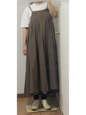 「アイテム（レインシューズ、ベージュ系）」を使った、あやＰさん（レディース・148cm）の夏コーディネート