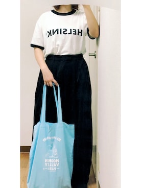 「MERLOT（メルロー）のパンツ（その他パンツ、ブラック系）」を使った、あやＰさん（レディース）の夏コーディネート