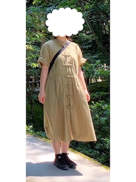 Merlot メルロー の チャイナボタン半袖シャツワンピース2916 シャツワンピース Wear