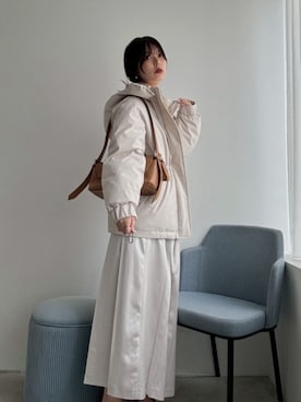 「アイテム（ダウンジャケット/コート）」を使った、おそのさん（レディース・167cm）の夏コーディネート