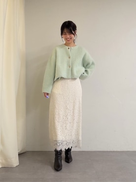 「アイテム（ノーカラージャケット）」を使った、おそのさん（レディース・167cm）の夏コーディネート
