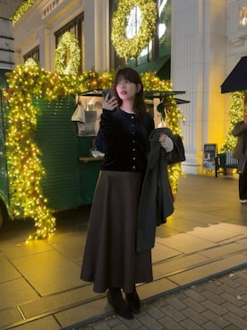 「アイテム（カーディガン/ボレロ）」を使った、おそのさん（レディース・167cm・30代）の冬コーディネート