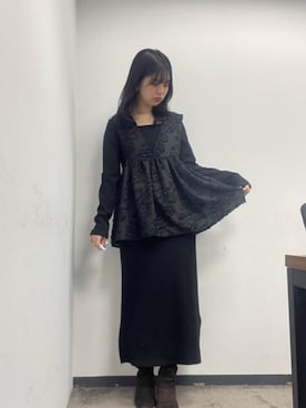 「アイテム（ワンピース/ドレス）」を使った、おそのさん（レディース・167cm）の冬コーディネート