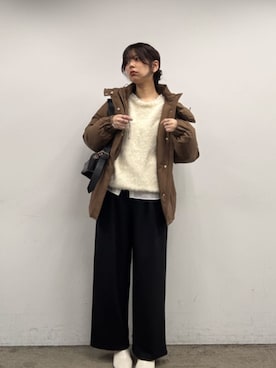 「アイテム（ダウンジャケット/コート）」を使った、おそのさん（レディース・167cm）の夏コーディネート