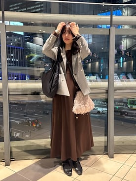 「アイテム（ワンピース/ドレス）」を使った、おそのさん（レディース・167cm）の秋コーディネート