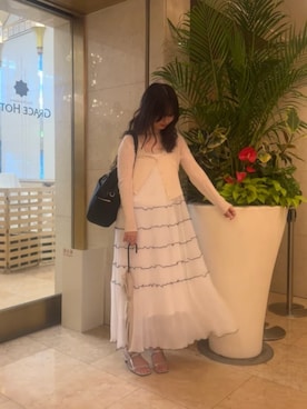 「アイテム（カーディガン/ボレロ）」を使った、おそのさん（レディース・167cm）の夏コーディネート