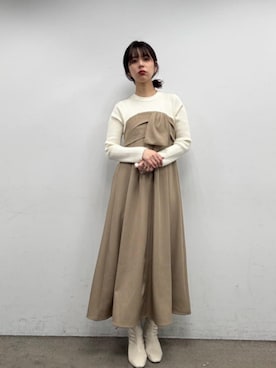 「アイテム（ワンピース/ドレス）」を使った、おそのさん（レディース・167cm・30代）の冬コーディネート