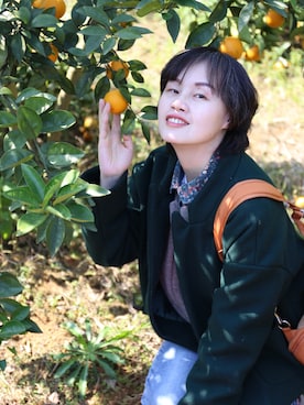 「Kanana project（カナナプロジェクト）のアイテム」を使った、九降风 さん（レディース・167cm）の秋コーディネート