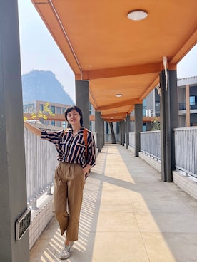 「Kanana project（カナナプロジェクト）のアイテム」を使った、九降风 さん（レディース・167cm）の秋コーディネート