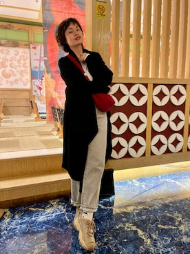 「TIMELY WARNING（タイムリーワーニング）のアイテム」を使った、九降风 さん（レディース・167cm）の春コーディネート