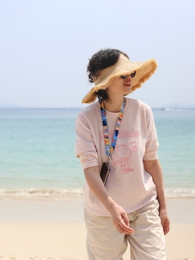 「GAP（ギャップ）のアイテム（帽子）」を使った、九降风 さん（レディース・167cm）の春コーディネート