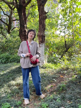 「TIMELY WARNING（タイムリーワーニング）のアイテム」を使った、九降风 さん（レディース・167cm）の春コーディネート
