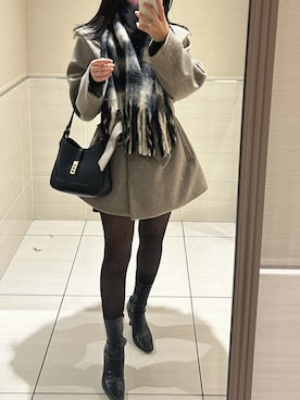 「VIS（ビス）のアイテム（その他アウター）」を使った、miさん（レディース・153cm）の冬コーディネート