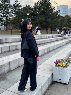「Mila Owen（ミラオーウェン）のアイテム（その他アウター）」を使った、miさん（レディース・153cm）の春コーディネート