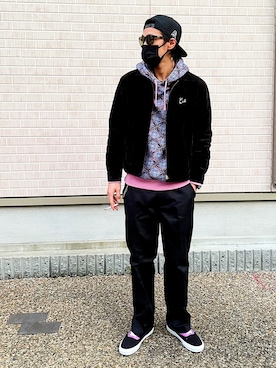 「CALEE（キャリー）のアイテム（ジャケット/アウター）」を使った、Papasさん（メンズ・176cm）の冬コーディネート