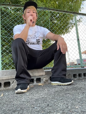 「Needles（ニードルス）のアイテム（その他パンツ）」を使った、chapaoさん（メンズ・178cm）の秋コーディネート