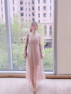 「COCO DEAL（ココディール）のアイテム（ワンピース/ドレス）」を使った、Emilyさん（レディース・153cm）の春コーディネート