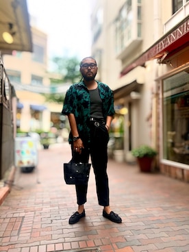 「H.I.P. by SOLIDO（エイチアイピーバイソリード）のアイテム」を使った、胸毛王子さん（メンズ・182cm）の夏コーディネート