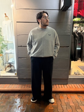 「アイテム（スウェットパンツ）」を使った、胸毛王子さん（メンズ・182cm）の秋コーディネート