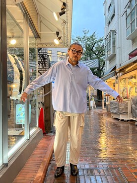 胸毛王子さん（メンズ・182cm）の秋コーディネート