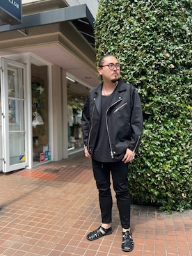 「surt（サート）のアイテム」を使った、胸毛王子さん（メンズ・182cm）の夏コーディネート