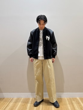 「アイテム（スウェット、その他）」を使った、Takeshiさん（メンズ・174cm）の秋コーディネート