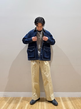 「アイテム（カバーオール）」を使った、Takeshiさん（メンズ・174cm）の秋コーディネート