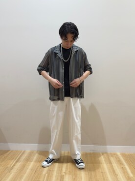 「ITEMS URBANRESEARCH（アイテムズ アーバンリサーチ）のアイテム（シャツ/ブラウス）」を使った、Takeshiさん（メンズ・174cm）の秋コーディネート