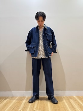 「アイテム（カバーオール）」を使った、Takeshiさん（メンズ・174cm）の秋コーディネート