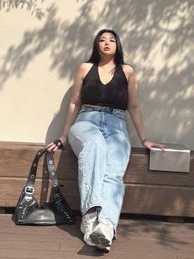 「アイテム（その他トップス）」を使った、包BAOさん（レディース・172cm）の秋コーディネート
