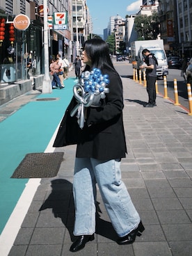 「asos（エイソス）のアイテム」を使った、包BAOさん（レディース・172cm）の春コーディネート