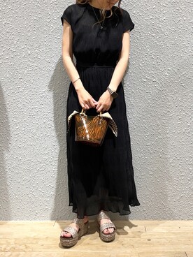 「シアーワンピース」｜「アイテム（その他シューズ）」を使った、あゆさん（レディース・157cm）の夏コーディネート