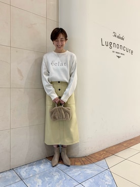 「Te chichi（テチチ）のアイテム（ダウンジャケット/コート）」を使った、カスミさん（レディース・157cm）の冬コーディネート