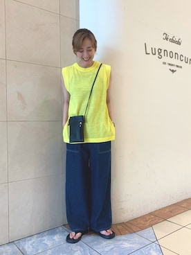 「ビーチサンダル」｜カスミさん（レディース・157cm・20代）の夏コーディネート
