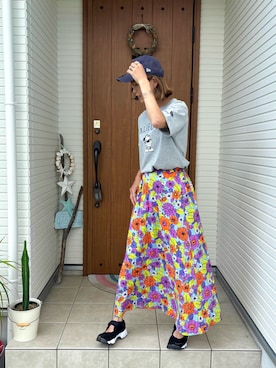 「ミッキーT」｜rui_kai_smile♡さん（レディース・163cm）の夏コーディネート
