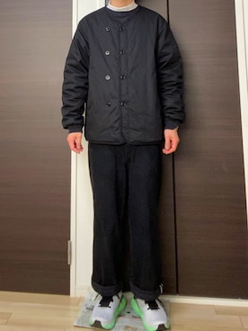 「O（オー）のアイテム（パンツ）」を使った、ふ。さん（メンズ・167cm）の冬コーディネート