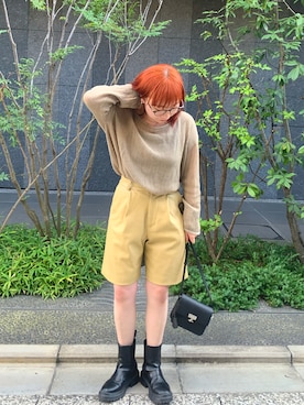 「アイテム（その他アンダーウェア/インナー）」を使った、なかいななこさん（レディース・152cm・20代）の秋コーディネート