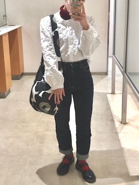 「sakishimatokyo」｜「アイテム（パンツ）」を使った、nemuiさん（レディース・157cm）の冬コーディネート
