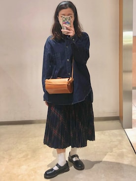 「アイテム（カチューシャ）」を使った、nemuiさん（レディース・157cm）の秋コーディネート