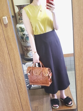 「GRACE CONTINENTAL（グレースコンチネンタル）のアイテム（バッグ）」を使った、mkさん（レディース・163cm）の秋コーディネート