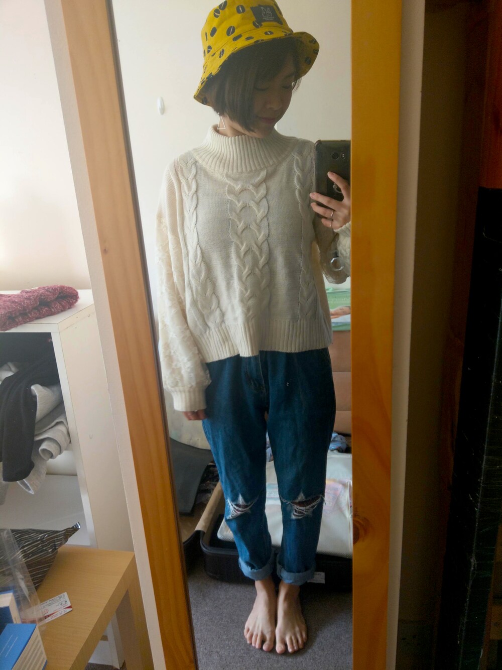 「AS as know asのアイテム（カーディガン/ボレロ、ベージュ系）」を使った、ててちゃんさん（レディース・152cm）の夏コーディネートの1枚目の写真