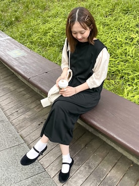 「classicalelf（クラシカルエルフ）のアイテム（ワンピース）」を使った、ｈaｒu ◎さん（レディース・153cm）の春コーディネート