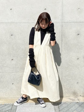 「coca（coca）（コカ）のアイテム（ワンピース/ドレス）」を使った、ｈaｒu ◎さん（レディース・153cm）の秋コーディネート