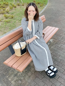 「しまむら（シマムラ）のアイテム（ワンピース/ドレス）」を使った、ｈaｒu ◎さん（レディース・153cm）の夏コーディネート