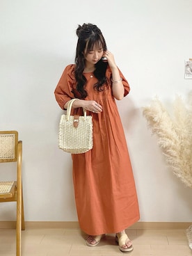「INTER FACTORY（インターファクトリー）のアイテム（ワンピース/ドレス）」を使った、ｈaｒu ◎さん（レディース・153cm）の夏コーディネート
